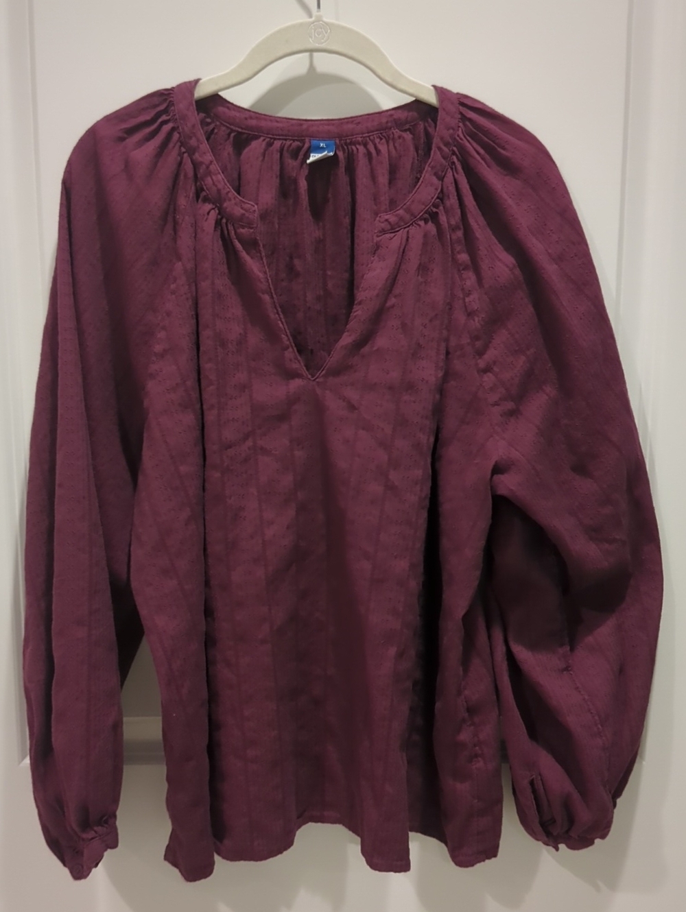Old Navy Plum V-Neck Peasant Tunic